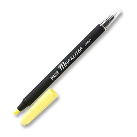 Pilot Pilot¬Æ Markliter Ball Pen/Highlighter, Chisel Tip, Black/Yellow Ink, Dozen 45600